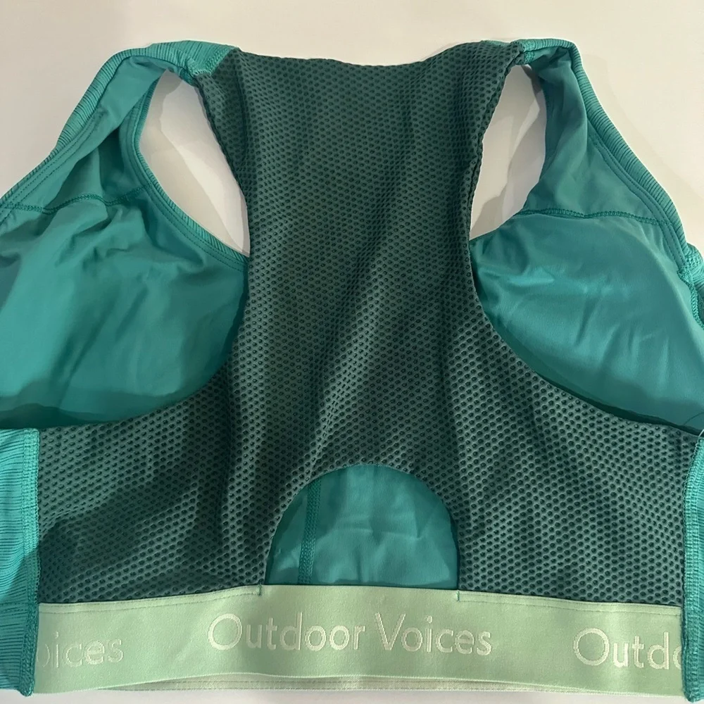 Outdoor Voices Doing Things Thrive Bra in Succulent/Jasper Blue Green XXXL NWT - Picture 6 of 10